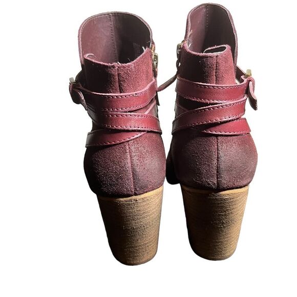 NEW Burgundy Suede Distressed Booties By BP Nordstrom Size 9.5 - Picture 6 of 10